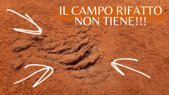 Cosa potrebbe mai andar storto?!? Situazione del campo in terra rossa in indoor appena rifatto