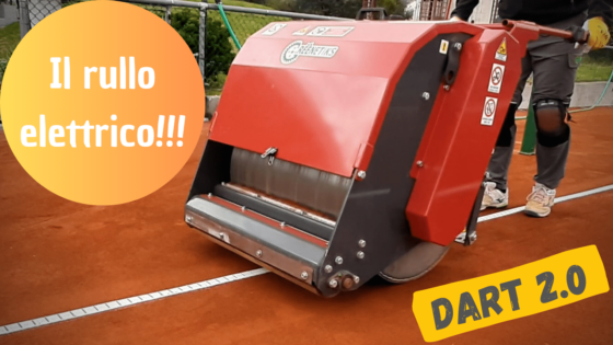 Il rullo elettrico DART 2.0, la Tesla dei rulli per campi da tennis. Electric roller DART 2.0, the Tesla of tennis court rollers